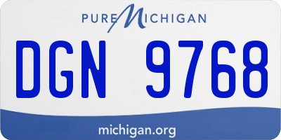 MI license plate DGN9768