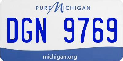 MI license plate DGN9769