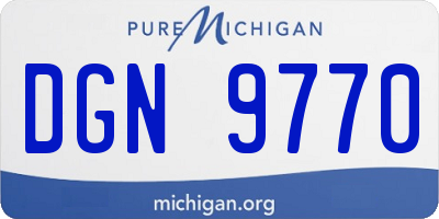 MI license plate DGN9770