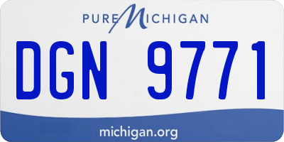 MI license plate DGN9771