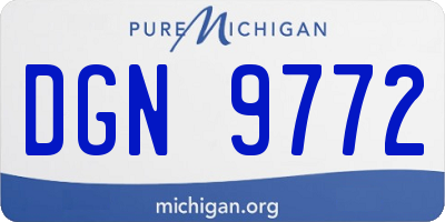 MI license plate DGN9772