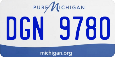 MI license plate DGN9780