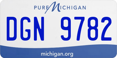 MI license plate DGN9782