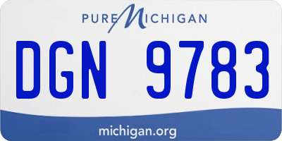 MI license plate DGN9783