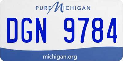 MI license plate DGN9784