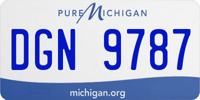 MI license plate DGN9787