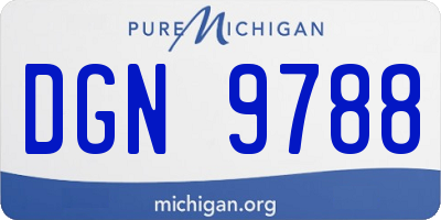 MI license plate DGN9788