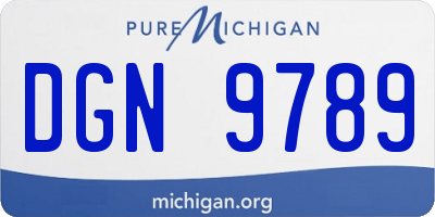 MI license plate DGN9789