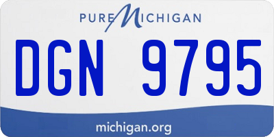 MI license plate DGN9795