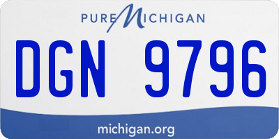 MI license plate DGN9796