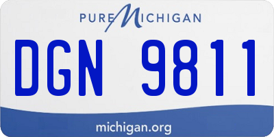 MI license plate DGN9811
