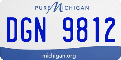 MI license plate DGN9812