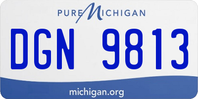 MI license plate DGN9813
