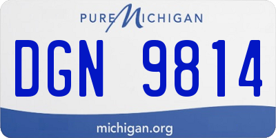 MI license plate DGN9814