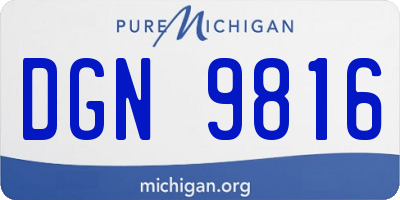 MI license plate DGN9816