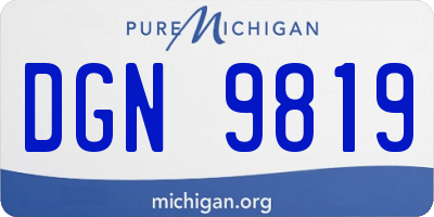 MI license plate DGN9819