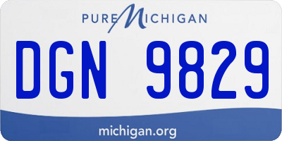 MI license plate DGN9829