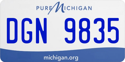 MI license plate DGN9835