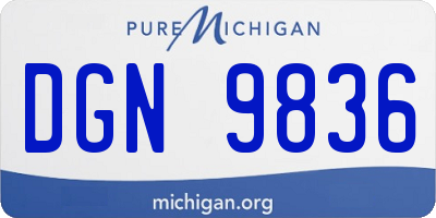 MI license plate DGN9836