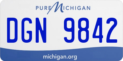 MI license plate DGN9842