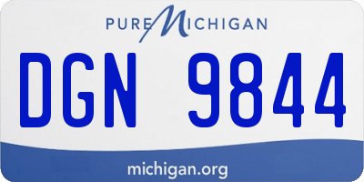 MI license plate DGN9844