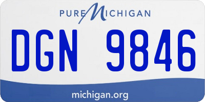 MI license plate DGN9846