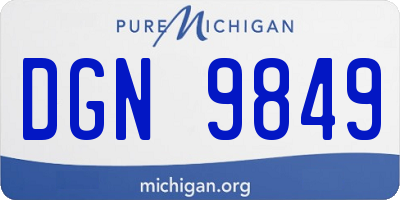 MI license plate DGN9849