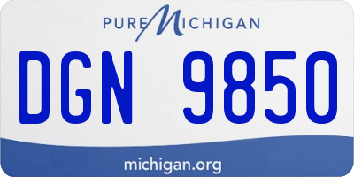 MI license plate DGN9850