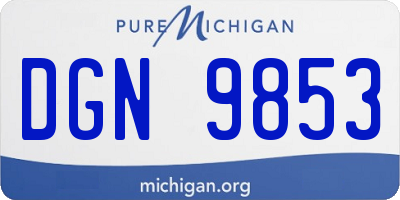 MI license plate DGN9853