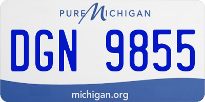 MI license plate DGN9855