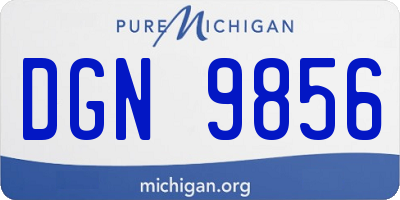 MI license plate DGN9856