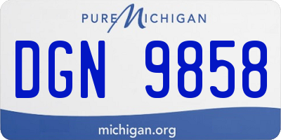 MI license plate DGN9858