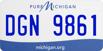 MI license plate DGN9861