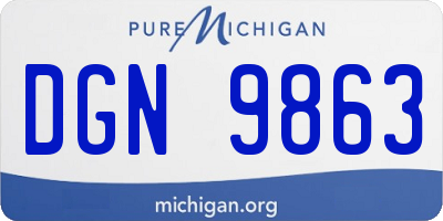 MI license plate DGN9863