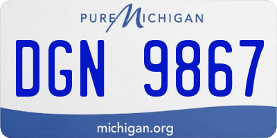 MI license plate DGN9867