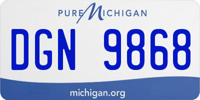 MI license plate DGN9868