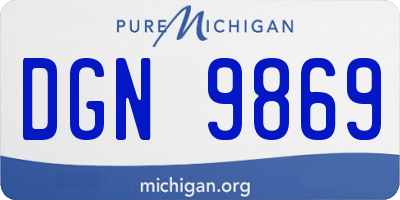 MI license plate DGN9869