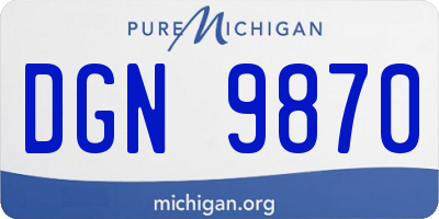 MI license plate DGN9870