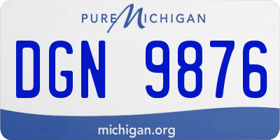 MI license plate DGN9876