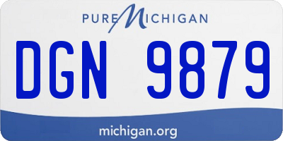 MI license plate DGN9879