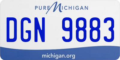 MI license plate DGN9883