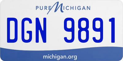MI license plate DGN9891