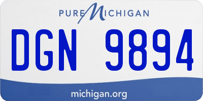 MI license plate DGN9894