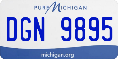 MI license plate DGN9895