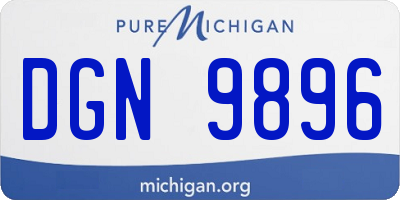 MI license plate DGN9896