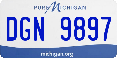 MI license plate DGN9897
