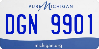 MI license plate DGN9901