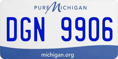 MI license plate DGN9906