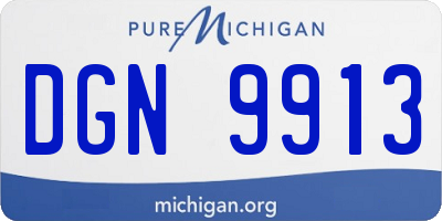 MI license plate DGN9913