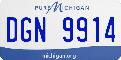 MI license plate DGN9914